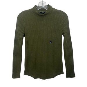 Apt 9 Ribbed Long Sleeve Turtleneck Sweater Womens Small Green New
